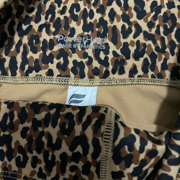 Fabletics Leopard Print PowerHold Bike Shorts - Picture 2 of 5